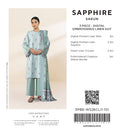 Sapphire Mint Embroidered Linen 3-Piece Suit | CL11-101