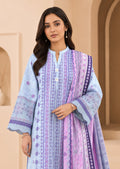 Sapphire Lilac Embroidered Linen 3-Piece Suit | CL11-103