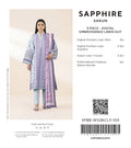 Sapphire Lilac Embroidered Linen 3-Piece Suit | CL11-103