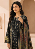 Sapphire Charcoal Embroidered Linen 3-Piece Suit | CL11-105