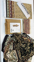 Sapphire Olive Embroidered Linen 3-Piece Suit | CL11-106