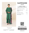 Sapphire Emerald Embroidered Linen 3-Piece Suit | CL11-107