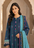 Sapphire Navy Embroidered Linen 3-Piece Suit | CL11-110