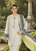 Sapphire Ivory Lime Printed Linen 3-Piece Suit | CL16-153