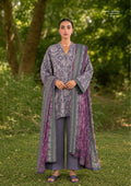 Sapphire Plum Botanica Printed Linen 3-Piece Suit | CL16-156