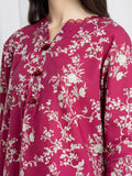 Edenrobe Allure Dark Pink Khaddar 3-Piece Suit | EWU6A3-37083-3P