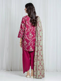 Edenrobe Allure Dark Pink Khaddar 3-Piece Suit | EWU6A3-37083-3P