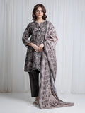 Edenrobe Allure Dark Sage Khaddar 3-Piece Suit | EWU6A3-37041-3P