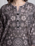 Edenrobe Allure Dark Sage Khaddar 3-Piece Suit | EWU6A3-37041-3P