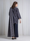 Edenrobe Allure Black Khaddar 3-Piece Suit | EWU6A3-37040-3P