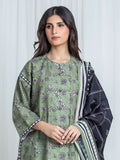 Edenrobe Allure Green Khaddar 3-Piece Suit | EWU6A3-37038-3P