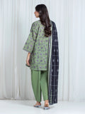 Edenrobe Allure Green Khaddar 3-Piece Suit | EWU6A3-37038-3P